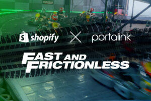 Shopify X Portalink. Fast and Frictionless iMedia Go Karting Event.
